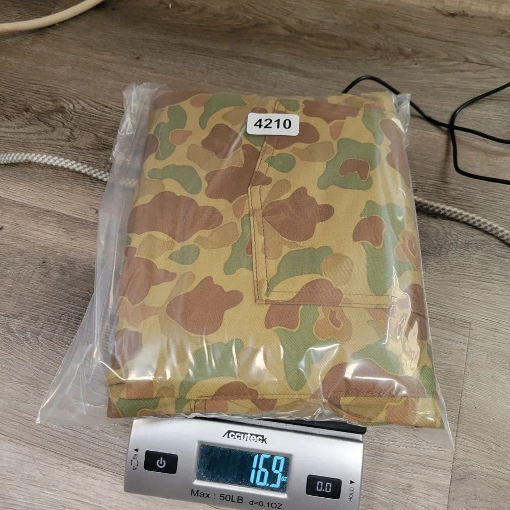 Naked & Famous Work Pant Mens 30 Green Camo Japanese Denim Frog Skin Fatigue
